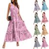 Women's Flowing Dresses Women's Summer Dresses Casual Sleeveless Long Dresses Cute Floral Long Dresses