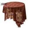 Anti-wrinkle Tablecloth Lace Tablecloth, Floral Table Cover, Retro Scalloped Oval Cover for Dining Table, Rustic Wedding Party Bridal Shower