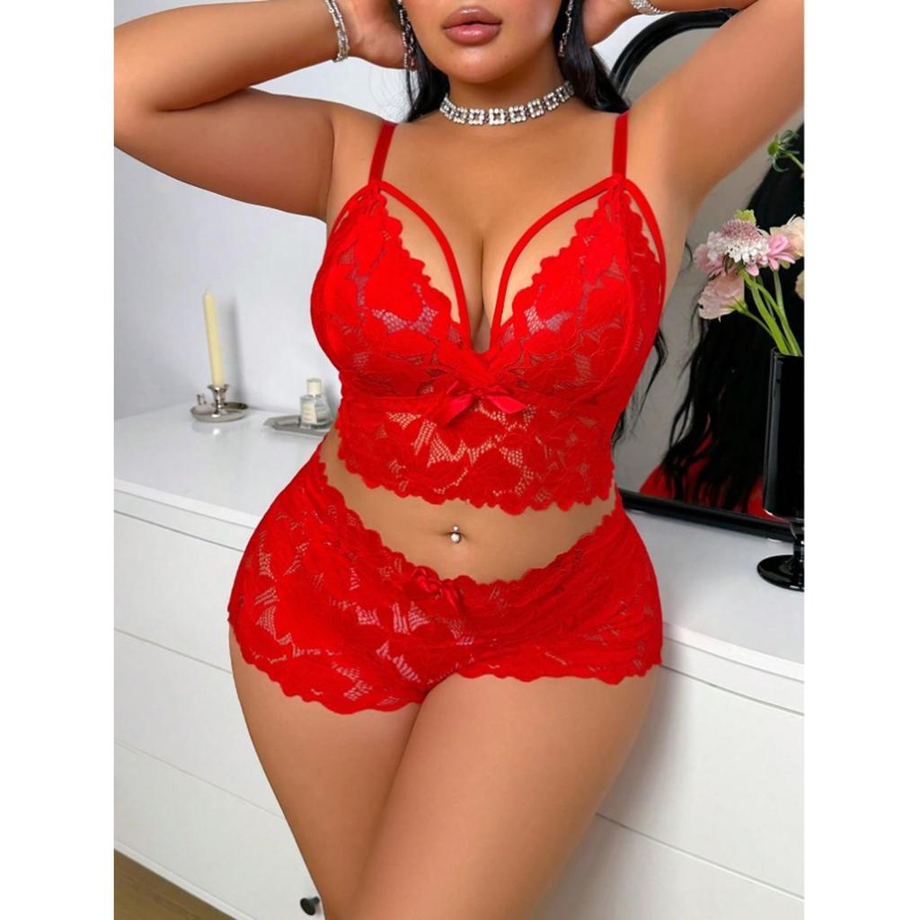 Women's Sleepwear Spaghetti Strap Dress Transparent Sexy Nightgowns Lace Slip Pajamas Sexy Set Lingerie