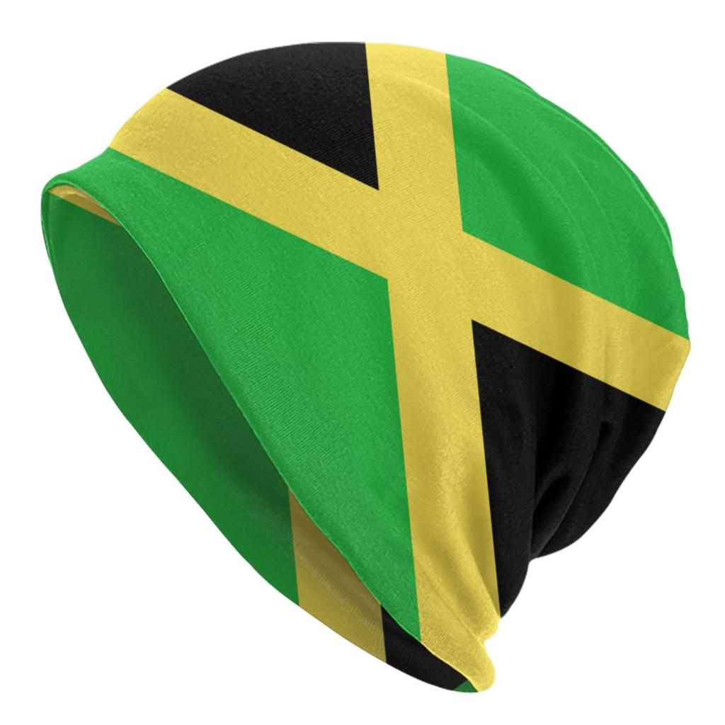Custom Jamaica Rasta Lion Skullies Beanies Caps Unisex Winter Warm Knit Hat Reggae Jamaican Flag Bonnet Hats Outdoor Ski Cap