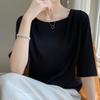 Navava Stylish Silk Basic Round Neck 5 Sleeve Blouse Nb2825