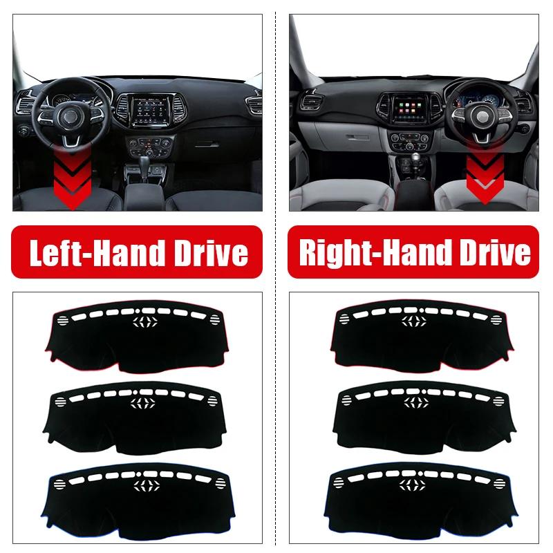 Car Dashboard Avoid Light Pad Instrument Platform Desk Cover Mats Carpets Accessories For Jeep Compass MP M6 2017 2018 2019 2020