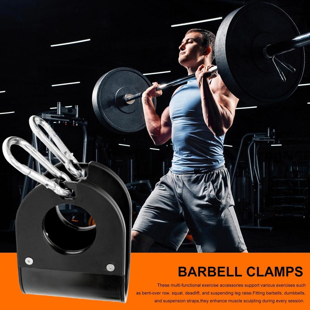 U Shaped Clip T Bar Row Grip Attachment Load Dumbbells on Barbells Gym Barbell Clip Hook Dumbbells on Dip Belt for Weightlifting