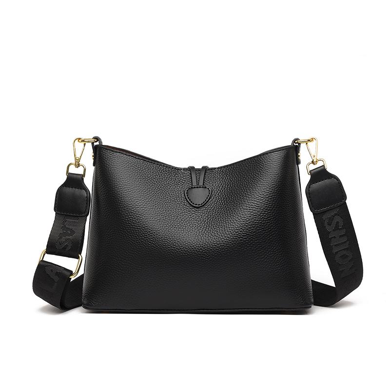 Hohe Qualität Weiche Kuh Leder Handtasche Luxus Frauen Eimer Messenger Schulter Umhängetasche Weibliche Mode Echtes Leder Tote