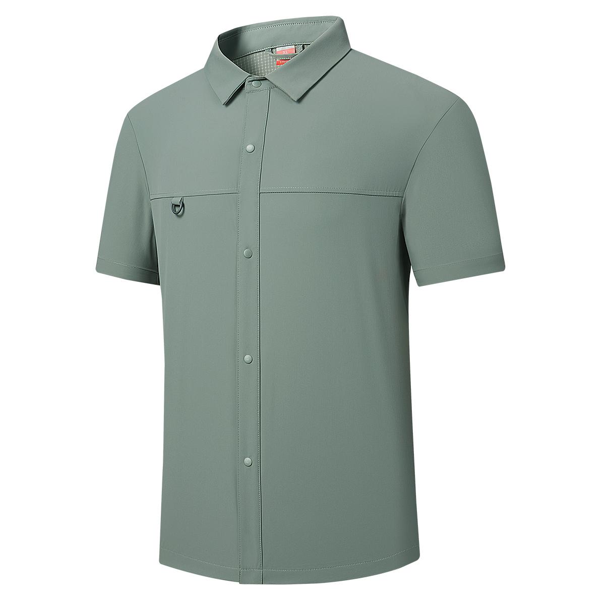 Ice Silk Quick-drying Short-sleeved Men s Casual Business Shirt Men s POLO Shirt 2XL зелёный