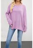 2026 European & American Women's Solid Color Knit Pullover - Autumn/Winter Loose Fit, Round Neck Sweater.