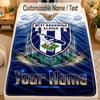 Coperta di FlanellaWest Bromwich Albion FC Testo Nome Personalizzato Coperta Morbida Calda Personalizzata Decorazione per la Casa Regalo