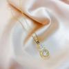 Real Gold Color-Retaining Copper Necklace with Micro-inlaid Diamonds and Heart Flower Crown Pendant for Women
