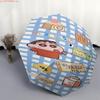 Crayon Shin-chan Snack & Food Print Fully Automatic Folding Umbrella, Waterproof Windproof UV Protection for Outdoor Travel