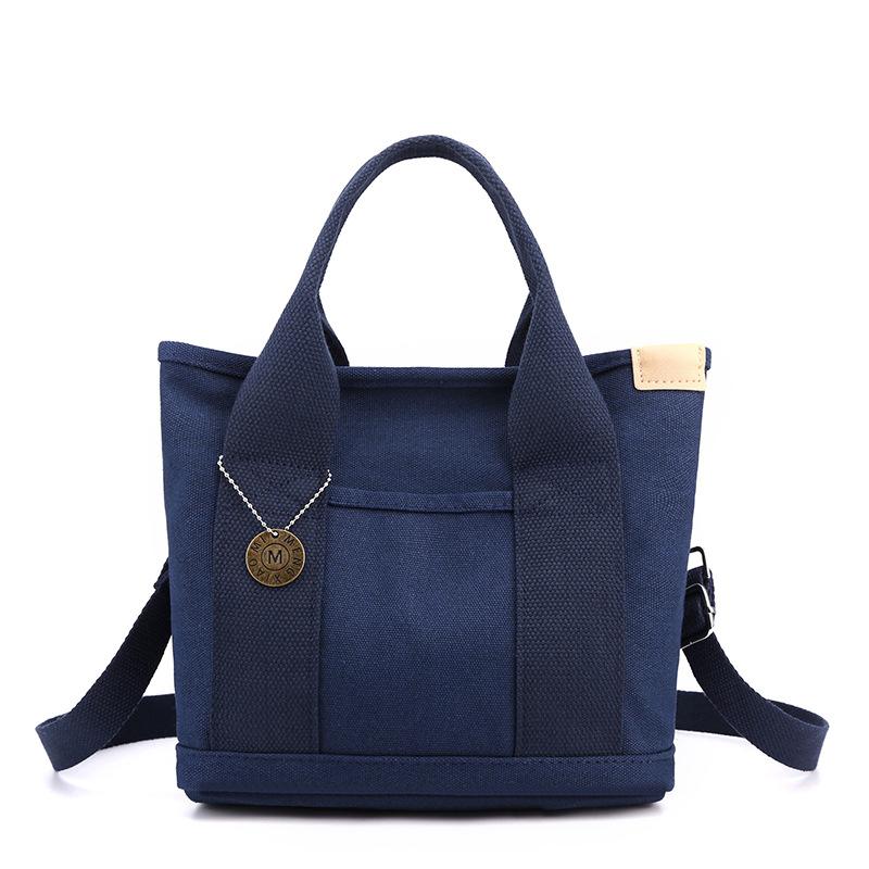 Canvas Small Square Bag, New Women's Handbag, Large Capacity, Fashionable and Simple Shoulder Bag, Anti-splashing Messenger Bag.