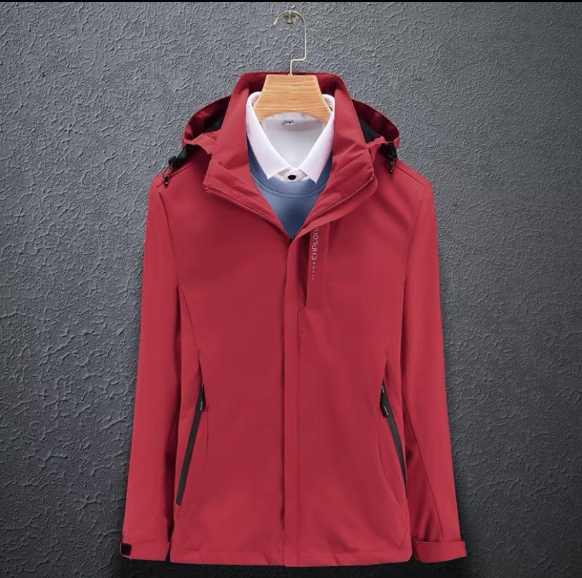 Hardshell Jacket for Men Spring Autumn Thin Mountain Casual Jacket for Women Waterproof Windproof Sports Hooded Coat