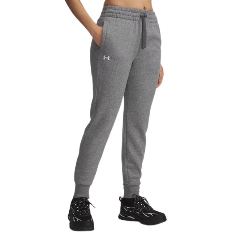

Under Armour Rival Fleece Fashionable Versatile Soft Comfortable Knit Sweatpants Women bottoms 1379438-028