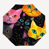 1pc Colorful Cats Automatic Folding Umbrella Durable Iron Frame,All Seasons Home Travel Outdoor Multifunctional Umbrella yy251115054