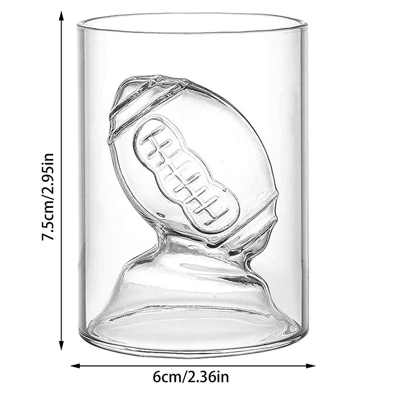 Fotbalové oboustranné panáky s 3D reliéfem ve tvaru fotbalového míče uvnitř fotbalové poháry dárky pro milovníky fotbalu sklenice na whisky pivo