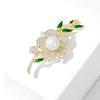 Fashion Rhinestone Flower Pearl Brooches for Women Clothing Coat Accessries Gift