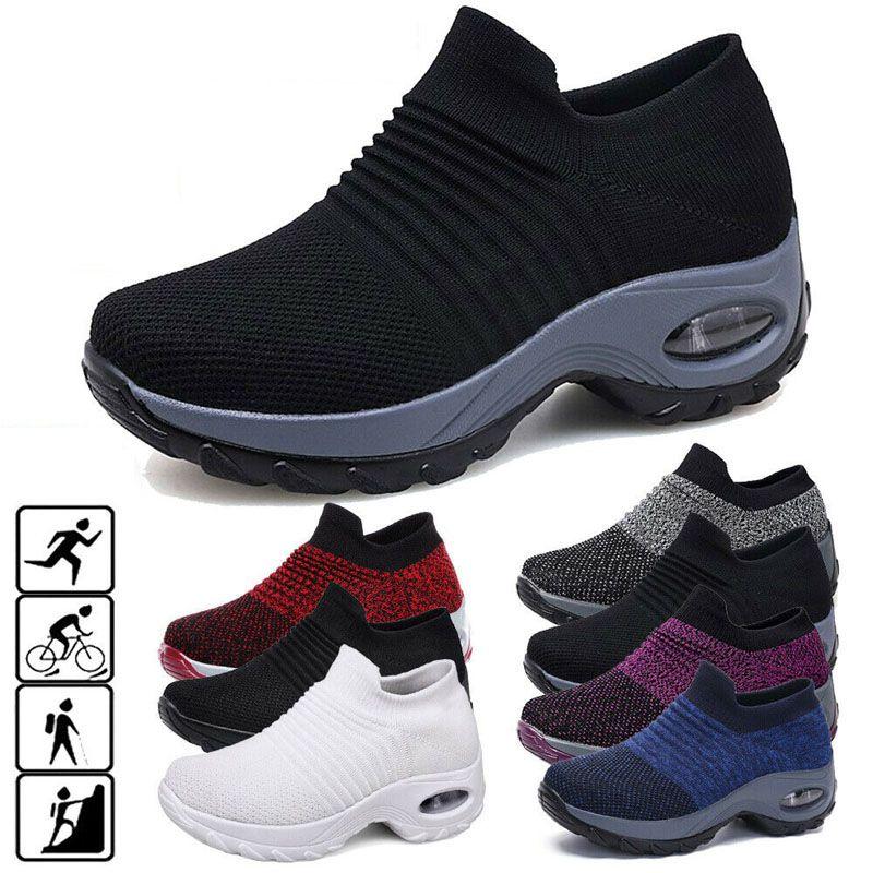 Women's Trainers Mesh Sport Running Sneakers With Semi-rigid Arch Support