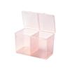 1pc Nail Storage Box Double Grille Dust Proof Belt Cover Cotton Sheet Napkin Storage Box Nail Accessories Finishing