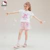 Melody Girls' Summer Outfit Stylish Children's Summer Clothes Girls' Summer Short-Sleeve T-Shirt and Shorts Two-Piece Set Trendy