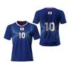 Men's Soccer Jersey with Number and Flag Print Short Sleeve Crew Neck Lightweight Athletic Top for Sports Training