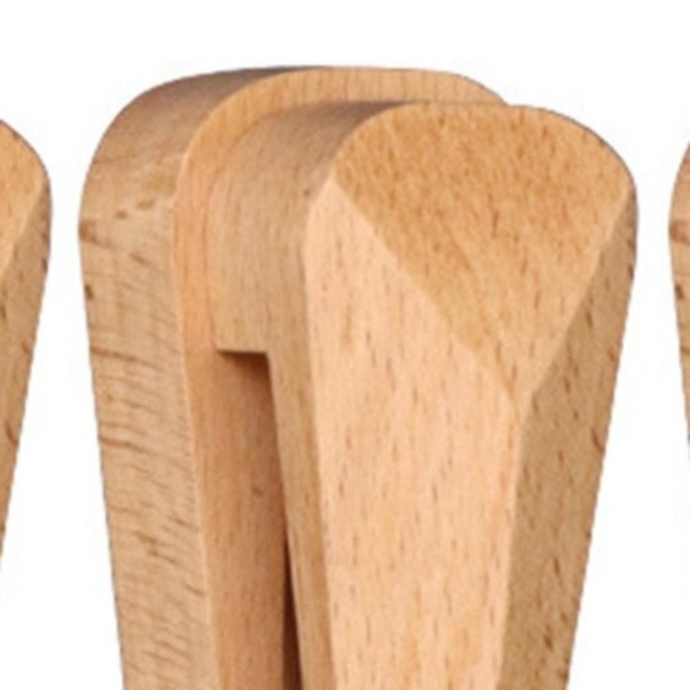 3PCS 1.77×1.73×3.96in Towel Clips Wood Wall Hanger Clamps Vintage Towel Holder Kitchen