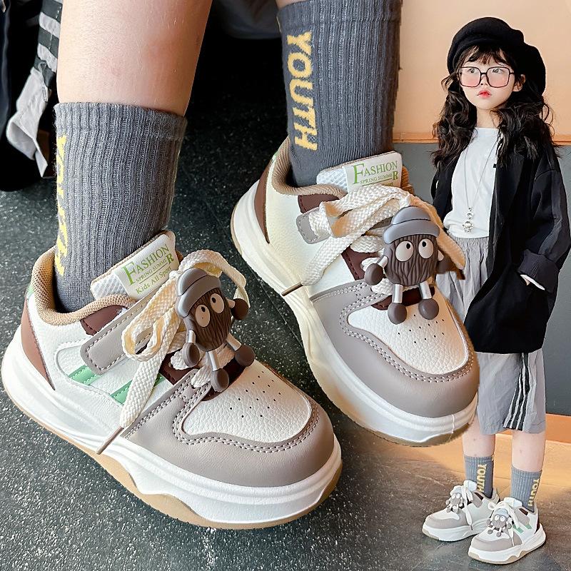 Children's board shoes 2025 new boys' shoes middle and old children's student father sports shoes girls breathable casual trendy shoes