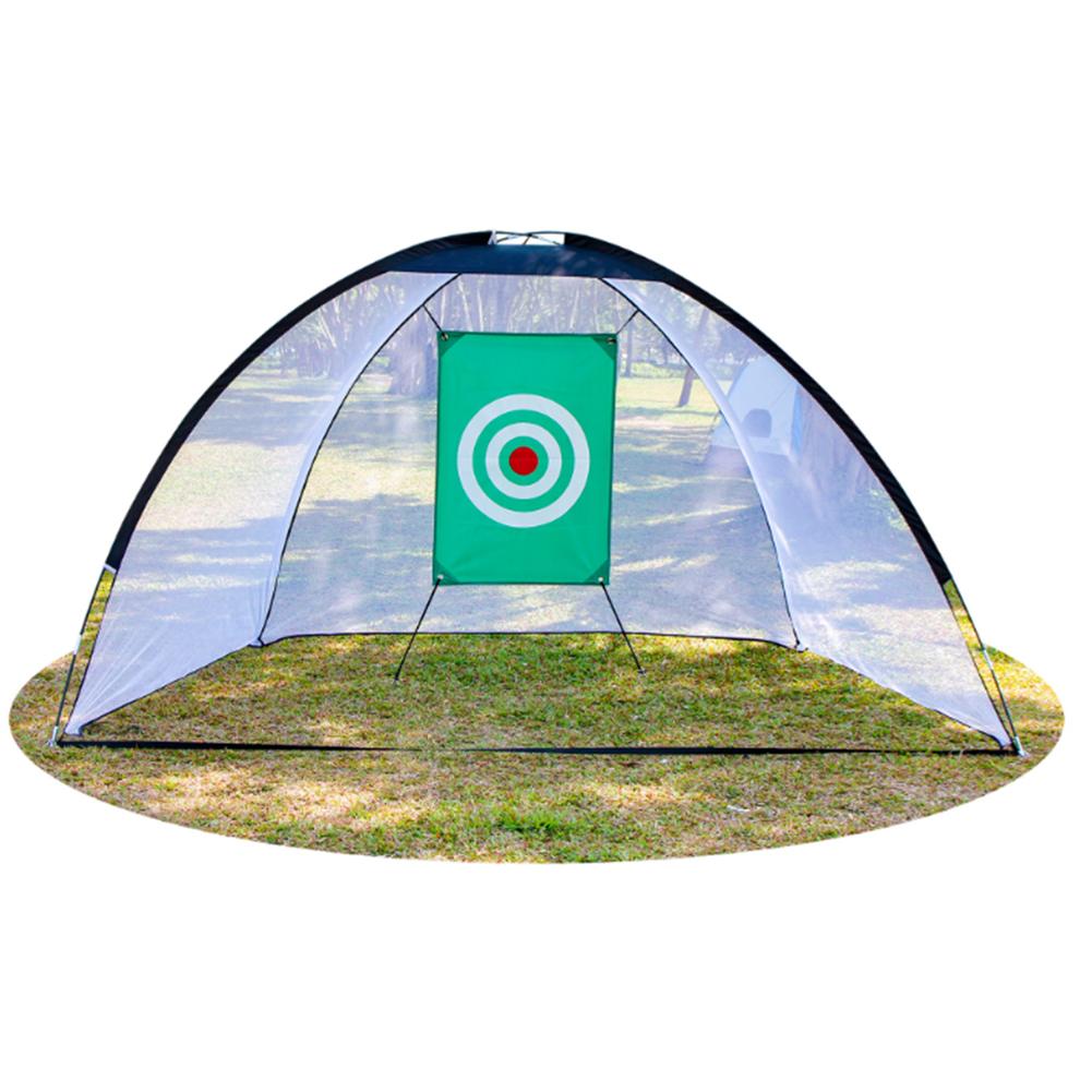 Oxford Cloth Green Lightweight Portable Bottomless Golf Practice Net Training Tool for Indoor Outdoor Using