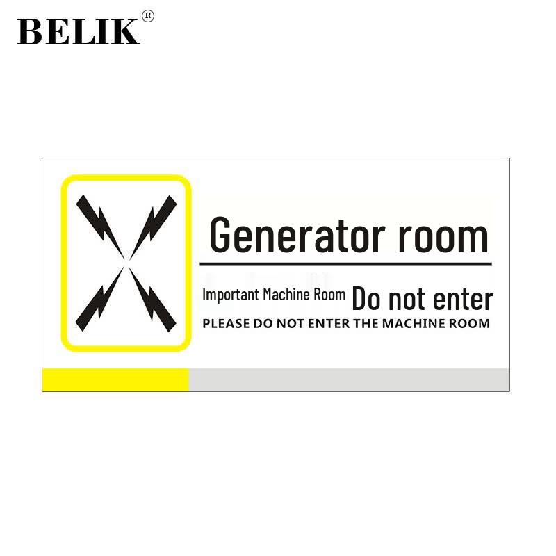 BELIK Generator Room Safety Sign 30*15CM
