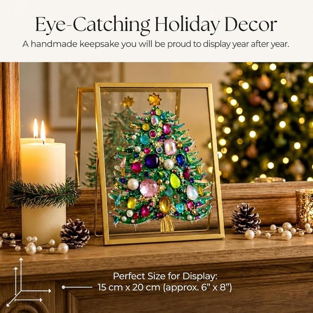 1 Set Gem Art Weihnachtsbaum Kunst-Kit DIY Feiertagsbastelset Baumdekoration Set Weihnachtsbasteln