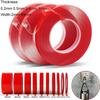 3Meters/Roll PET Red Film Double Sided Tape 6-50mm Width Strong Self Adhesive Sticker Tape No Trace Clear Fixed Pasted Tapes