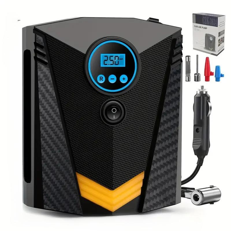 

Tire Inflator Air Compressor 12V DC Portable - Car Tire Pump 100PSI Digital with LED Light - Home Essentials & Auto Parts