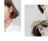 (2P)P1095W Silver S925 Silver Hook Cubic Zirconia Earrings Piercing