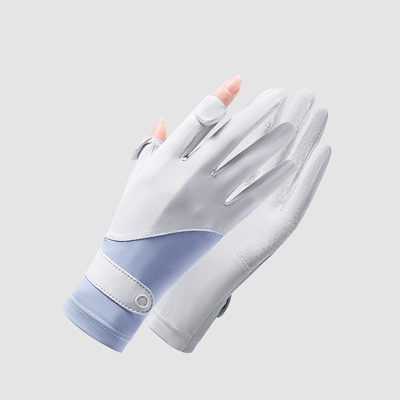 

Женские солнцезащитные перчатки Ice Silk, женские летние солнцезащитные перчатки, модные варежки для езды на велосипеде, вождения, бега, тонкие перчатки с защитой от ультрафиолета