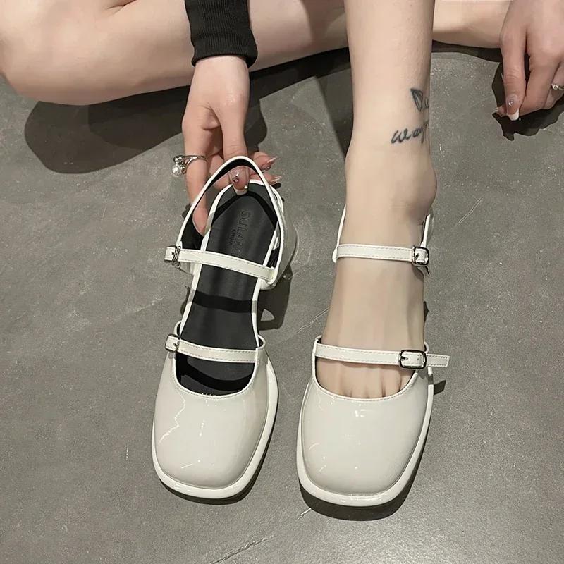 Fashion 2025 Ladies On Offer  Wedge Heel Elegant Black White and Ankle Rubber Female Shoes for Janes Boots Shoe Ankle