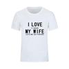 Men S T Shirts I Love My Wife Slim Fit Simple Style Tees Crew Neck