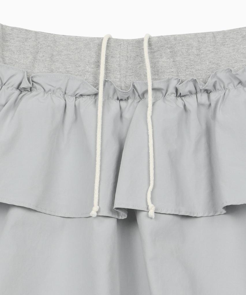 Ohesio Mixed Banding Shirring Skirt, Sky Blue