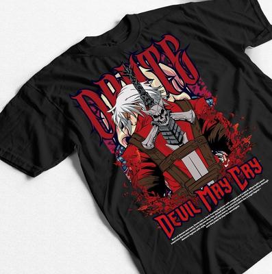 T-shirt Unisex Premium Dante Shooting DMC, Maglietta DMC3 May Cry, Devil May Cry
