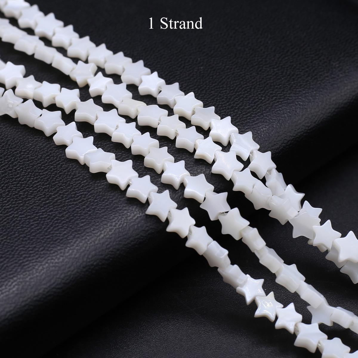 

1 нить, бусины-пентаграммы из натуральных пресноводных ракушек, изысканные уникальные бусины, свободные бусины-разделители ручной работы для изготовления ювелирных изделий своими руками, аксессуары для творчества 1Strand/6mm белый