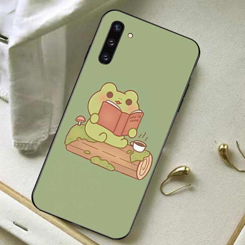 Zabawne etui na telefon z żabą dla Samsunga A51 A30s A52 A71 A12 dla Huawei Honor 10i dla OPPO vivo Y11 pokrowiec