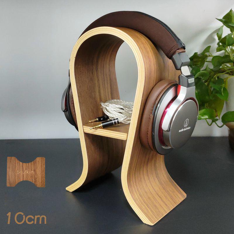 Head Mounted Headphones Solid Wood Storage Holder Walnut Birch U-shaped Eardphone Storage Stand Headset Display Rack Decoration