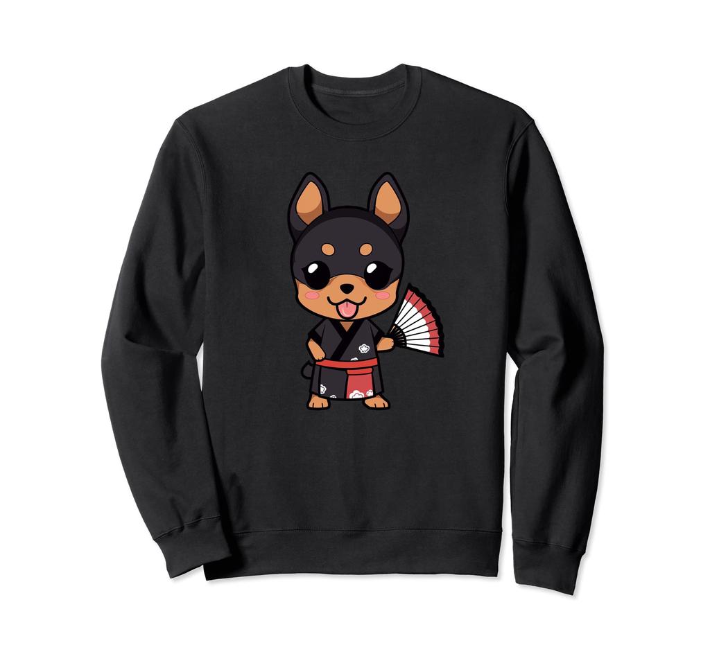 Miniature Funny Summer Sweatshirt Pinscher, Yukata, Dog, Festival,