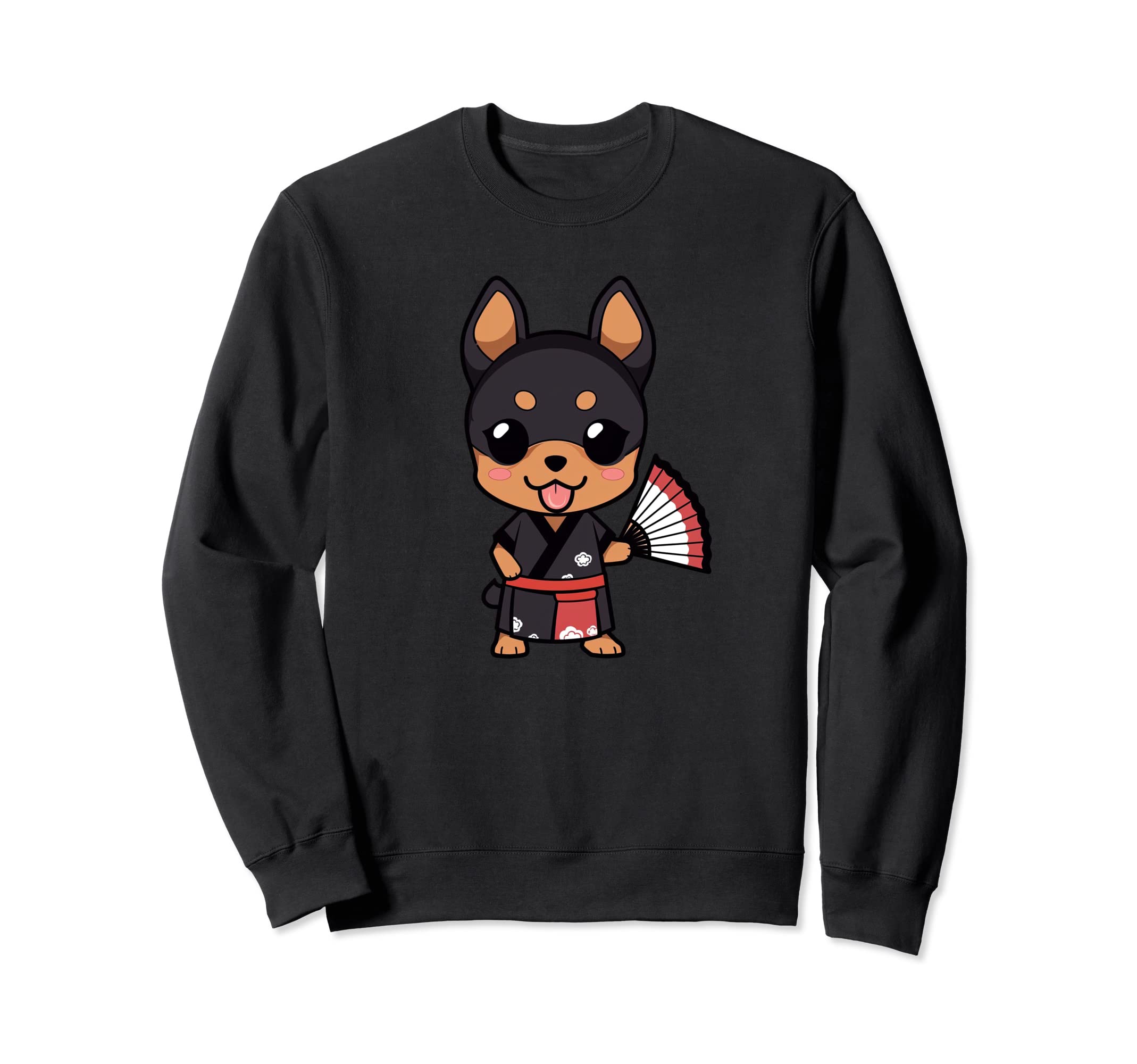 

Miniature Funny Summer Sweatshirt Pinscher, Yukata, Dog, Festival, чёрный