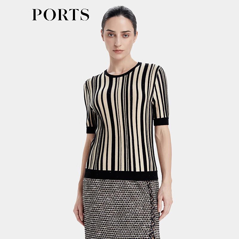 

PORTS Вязаный топ из смеси шерсти и шелка с добавлением ирландского крема M