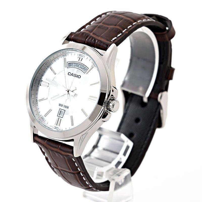 Used [New] [1 year warranty] Casio watch men's CASIO STANDARD silver brown MTP-1381L-7A CASIO