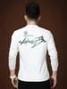 European Style 2025 New Autumn Half-High Collar Long-Sleeve T-Shirt for Men, Trendy Brand Letter Print Top, Men's Base Shirt