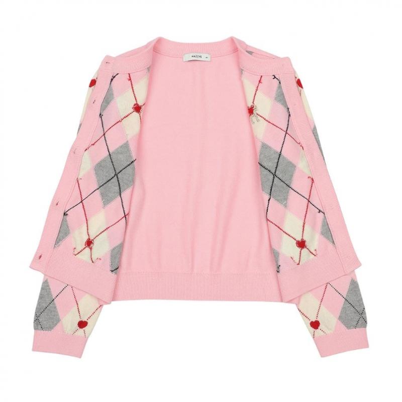 Hedge Kids Argyle Cardigan Huf12kc51m Pk