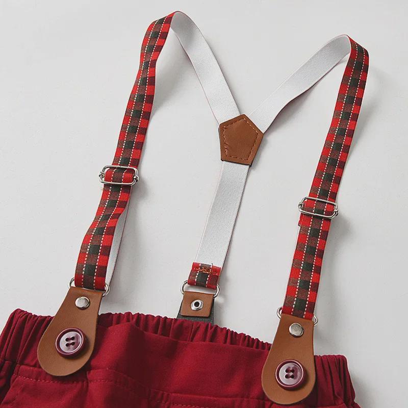 Costum de Crăciun pentru băieți europeni și americani, din două piese: Ținuta festivă a bebelușului