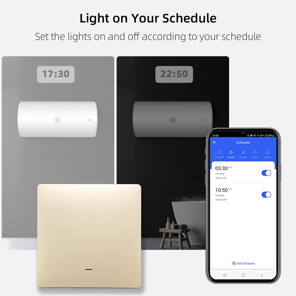 Boiler Switch Zigbee Wall Switch Air Conditioner Light Timing EU Smart Life App for Alexa Google Home