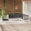 5 Pcs Garden Set with Cushions Pine Wood