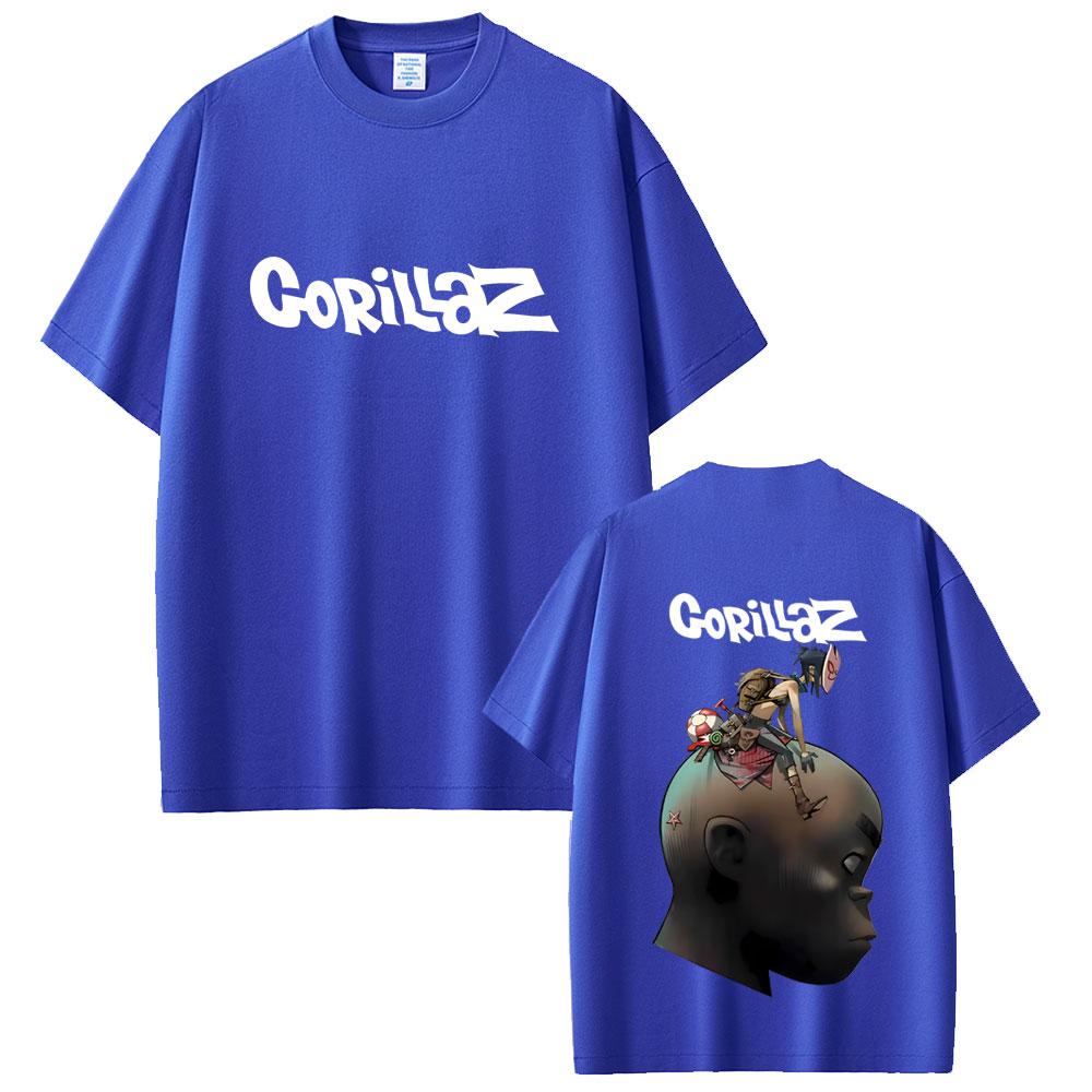 Rock Band Gorillaz Grafik T-Shirt Herren Damen Hip Hop Punk Oversized Streetwear Herrenmode Retro Gothic Kurzarm T-Shirts
