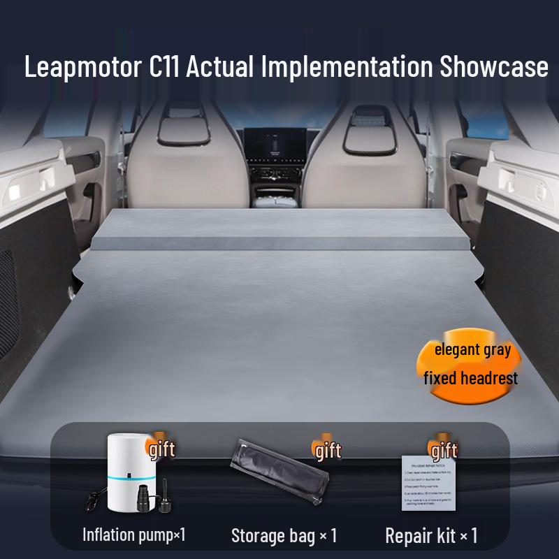 Leapmotor C11 Automatická nafukovací matrace do auta - Podložka na spaní do kufru a vzduchový polštář na zadní sedadlo